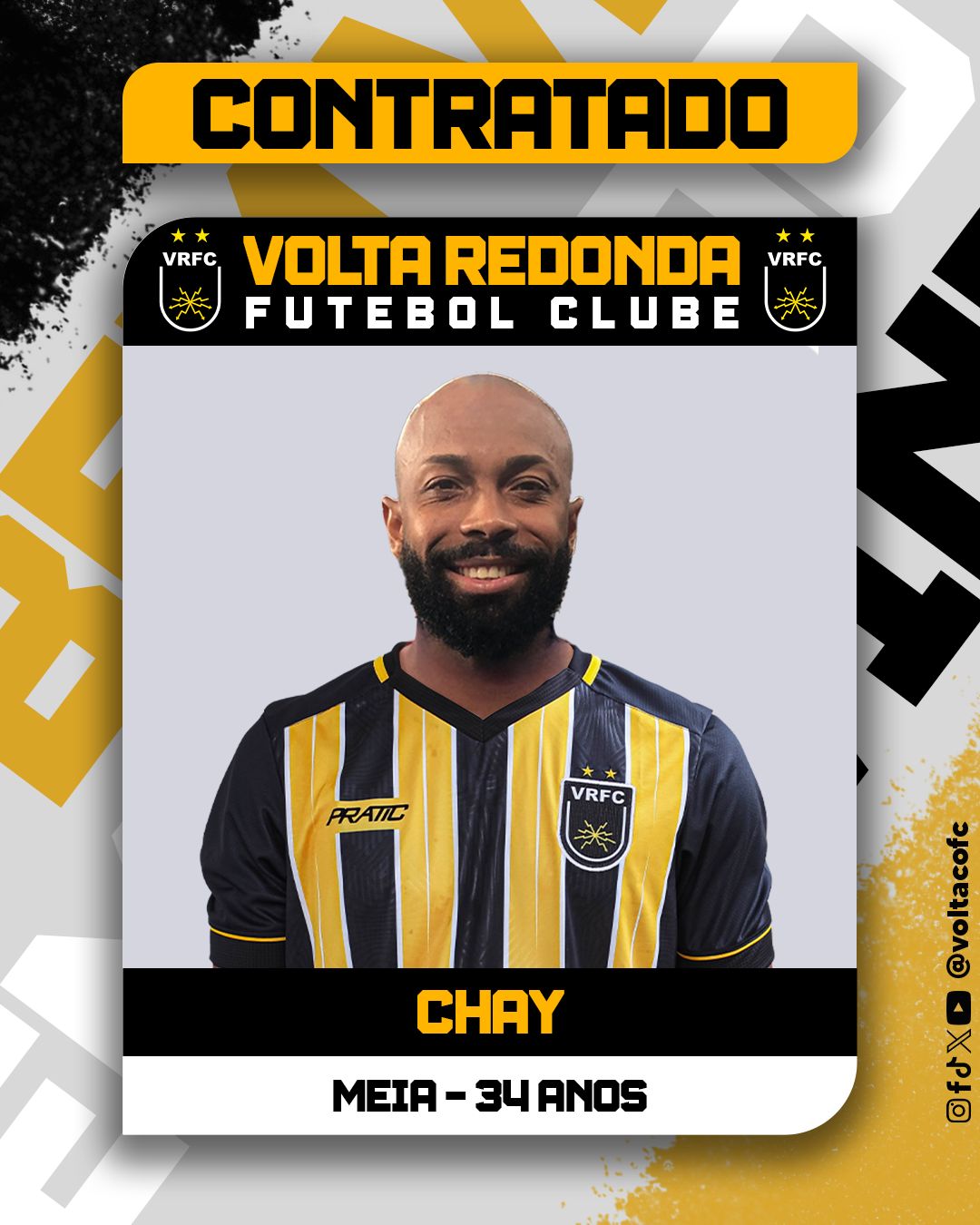 Chay é o novo reforço do Voltaço